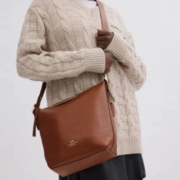 NWT Coach Black Leather Val Duffle Bag - Picture 14 of 14